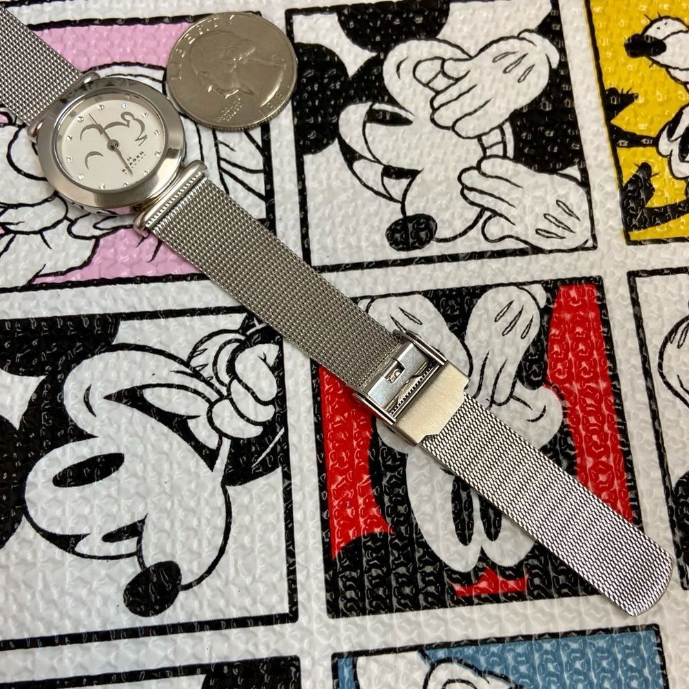 Disney x Skagen Minimalist Mickey Mouse Silhouette Stainless Steel Ladies Watch - Picture 14 of 16